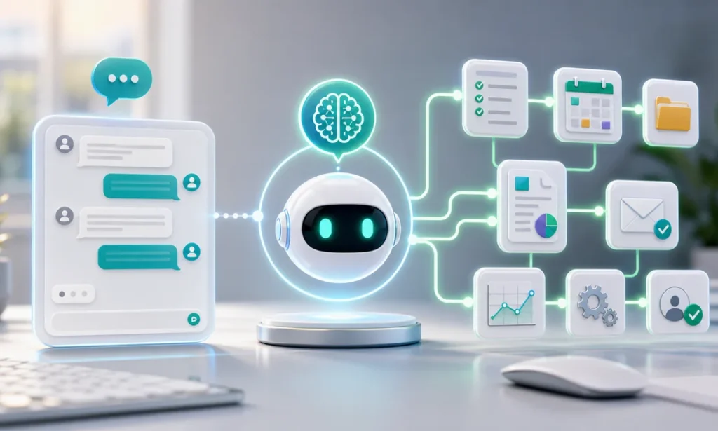 Comparacion entre chatbot simple y agente de IA con herramientas tareas y aprobaciones