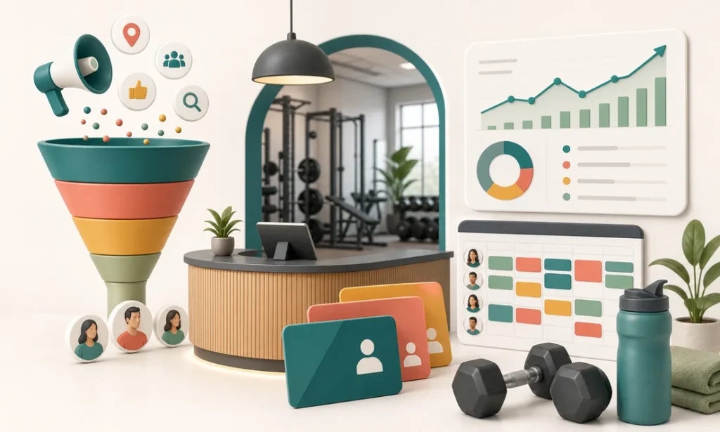 Embudo de marketing para conseguir clientes de gimnasio
