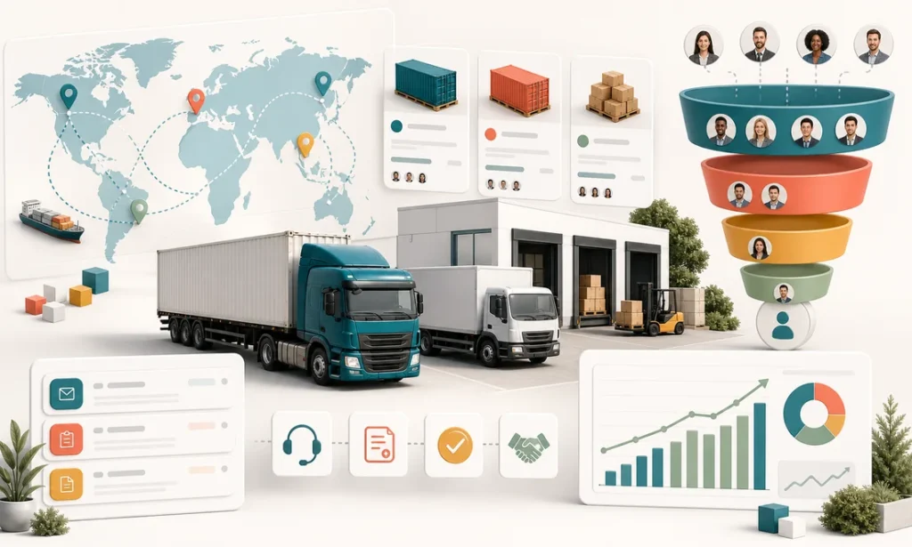 Generacion de clientes para transporte de carga y logistica