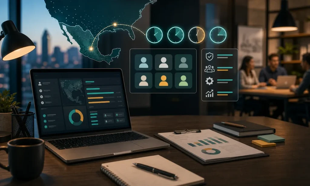 IT outsourcing in Mexico with nearshore collaboration dashboards