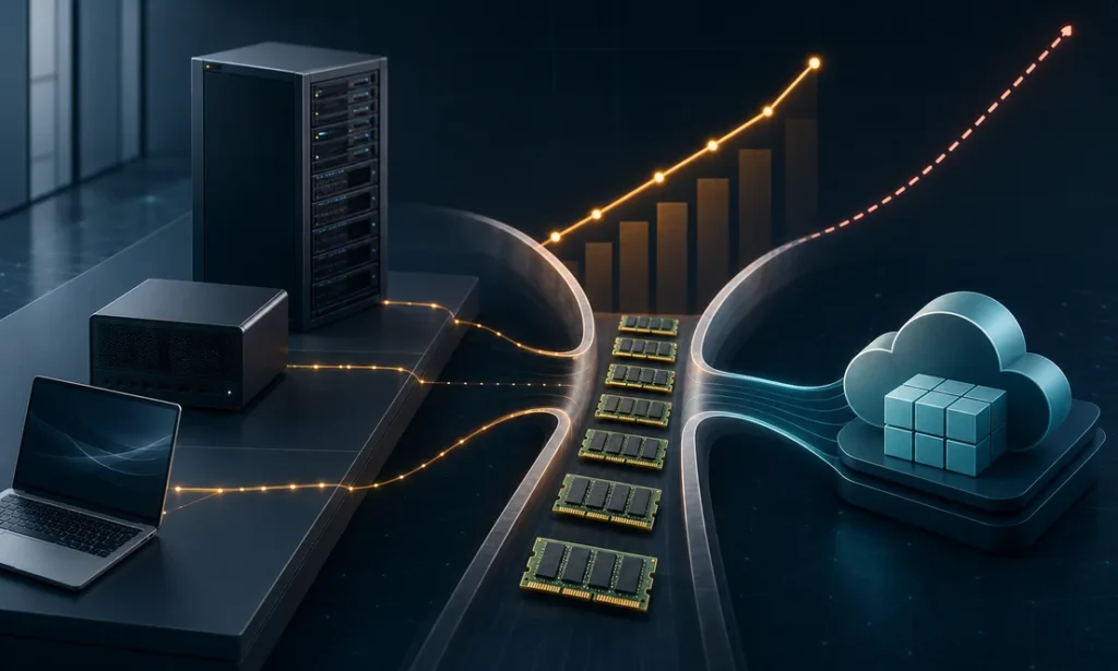 Escasez de memoria RAM elevando el costo de laptops, estaciones de trabajo y servidores empresariales en 2026